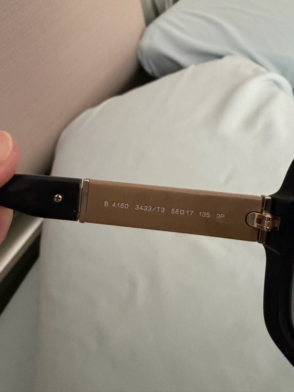 Burberry Black Sunglasses with Signature Beige Plaid Temples - Picture 4 of 5